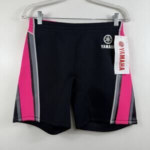 Yamaha New Neoprene Ride Shorts Womens Large 15BNE Pink Black Moto Sports